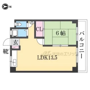 コーポ白峰【4階】の間取り