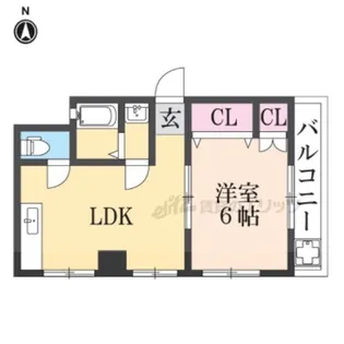 コーポ白峰【4階】の間取り