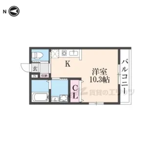 1Rの間取り画像