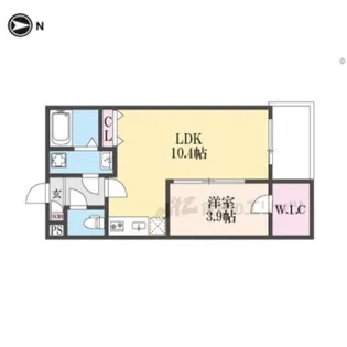 ジーメゾン郡山リアン【2階】の間取り