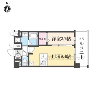プレサンス尼崎アルモナ【14階】の間取り
