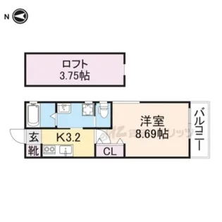 Sakura Terrace【202号室】の間取り