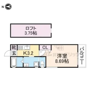 Sakura Terrace【203号室】の間取り