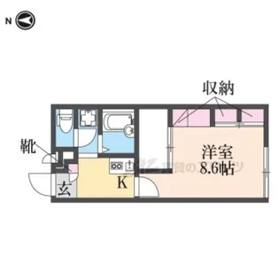 レオパレス辻九第三【104号室】の間取り