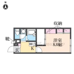 レオパレス辻九第三【1階】の間取り