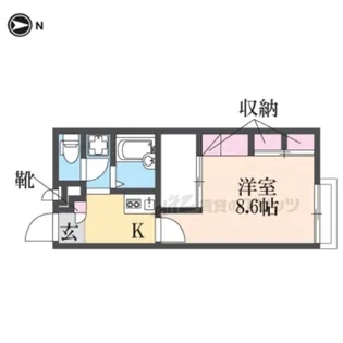 レオパレス辻九第三【210号室】の間取り