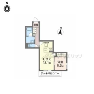 クオレール はな【102号室】の間取り