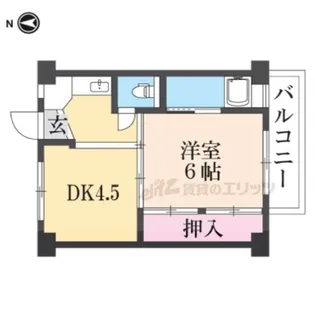 ビレッジハウス鴻池1号棟【109号室】の間取り