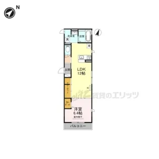 SOLEADO塚口【101号室】の間取り