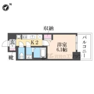 プレサンス大津京町ベルリーヴァ【7階】の間取り