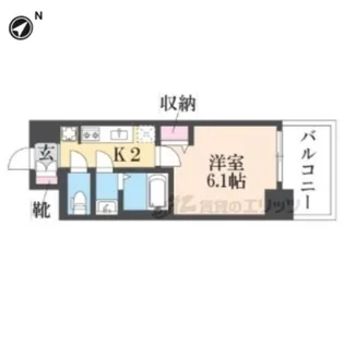 プレサンス大津京町ベルリーヴァ【8階】の間取り