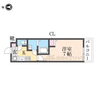 A?南武庫之荘【4階】の間取り