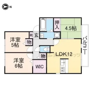 グリーンパーク鴻池【2階】の間取り