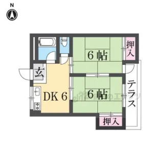 エス・テラス伊丹【102号室】の間取り