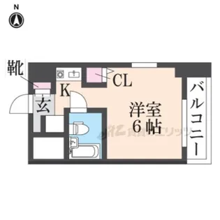 猪名寺パークマンション?【603号室】の間取り