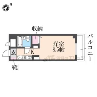 猪名寺パークマンション?【702号室】の間取り