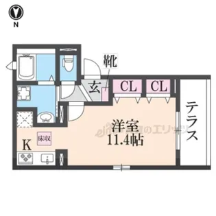 グリシーヌ桜ヶ丘?・N【1階】の間取り