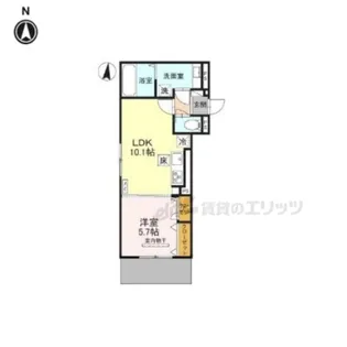 GRAMM六地蔵B棟【1階】の間取り