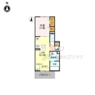 1LDKの間取り画像