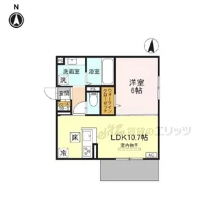 1LDKの間取り画像