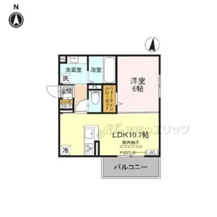 1LDKの間取り画像