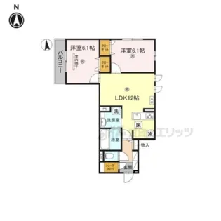 D-ROOM SAGARIMATSU【1階】の間取り