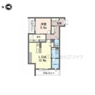 シャーメゾンリュエル八戸ノ里【2階】の間取り
