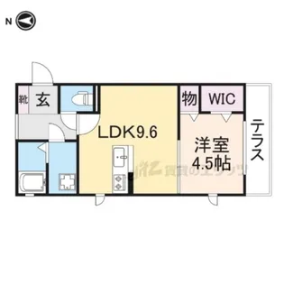 Court Akkino【107号室】の間取り