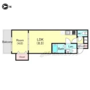 ジーメゾン東大阪寿【1階】の間取り