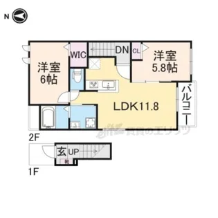 リベルテ?・2号館【2階】の間取り