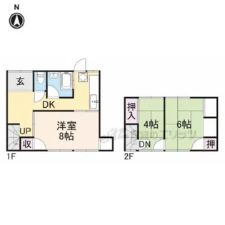 奈良県奈良市勝南院町【テラスハウス】の間取り