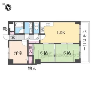 インペリアル花屋敷【3階】の間取り