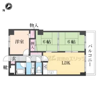 インペリアル花屋敷【5階】の間取り