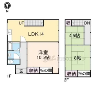 滋賀県蒲生郡日野町中在寺1109【一戸建】の間取り
