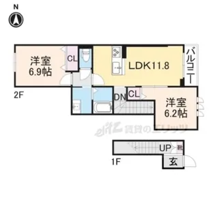 サン ビレッジ【202号室】の間取り