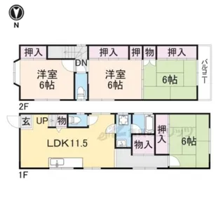京都府京都市西京区上桂森下町【一戸建】の間取り