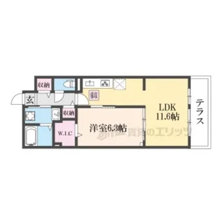 ラクーン守山【1階】の間取り
