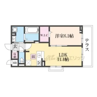 ラクーン守山【1階】の間取り