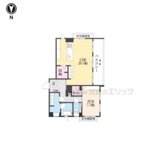 パ?チェ三条菊鉾町【302号室】の間取り
