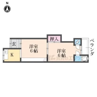 高田土庫アパートA【202号室】の間取り