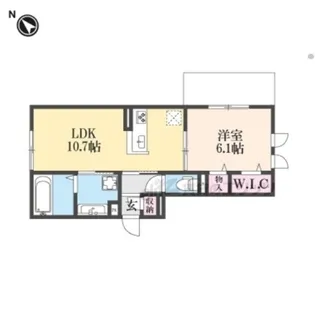 GRAMM六地蔵A棟【1階】の間取り