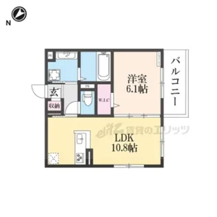 GRAMM六地蔵A棟【3階】の間取り