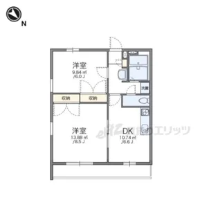 レオパレスレジアス【3階】の間取り