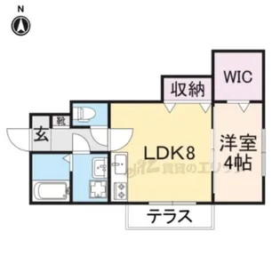 ソレイユビセレクト法蓮町?【101号室】の間取り