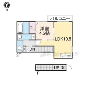 ソレイユビセレクト法蓮町?【201号室】の間取り
