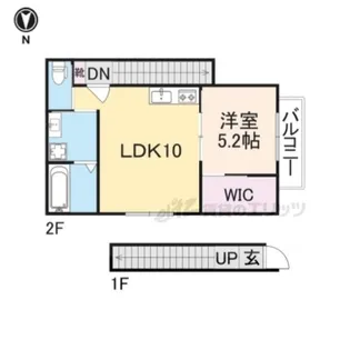 ソレイユビセレクト法蓮町?【202号室】の間取り