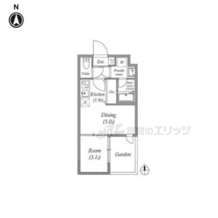 VINA山科WEST【1階】の間取り