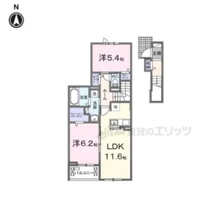 コンフォール北伊丹【2階】の間取り