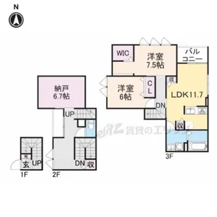 シルクメゾン岡崎【2階】の間取り