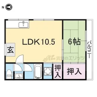 鎌田マンション【4階】の間取り